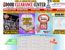 Tablet Screenshot of doorclearancecenter.com
